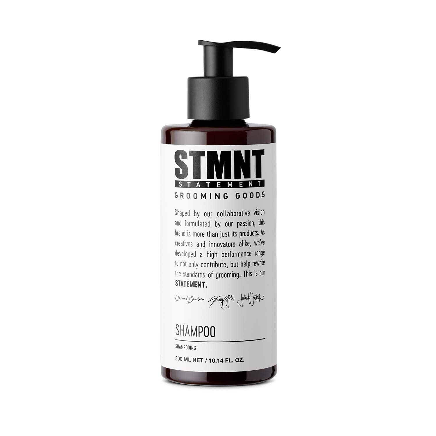 STMNT Grooming Goods Shampoo, 10.1 oz | SLS/SLES Sulfates Free | Activated Charcoal &amp; Menthol | Removes Build Up | Fuller Feeling Hair