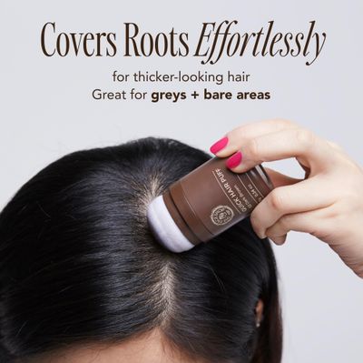 The Face Shop Quick Hair Puff - Natural Brown - Root Touch Up Hair Color, Hairline Powder Conceals Hair Loss, Hair Topper for Women & Men - Hair Fibers for Thinning Hair, Root Cover Up, Gray Concealer