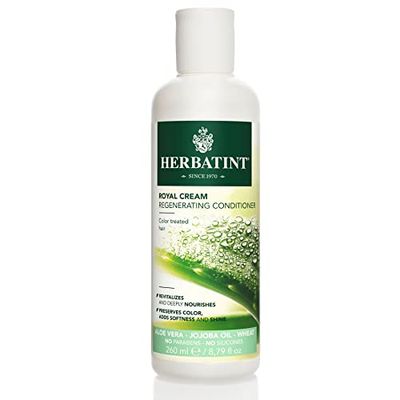 Herbatint Royal Cream Conditioner - With Aloe Vera, Jojoba Oil &amp; Wheat Germ - Enhances Color, Softness &amp; Shine - No Parabens, Sulfates, Gluten - 8.79 fl oz