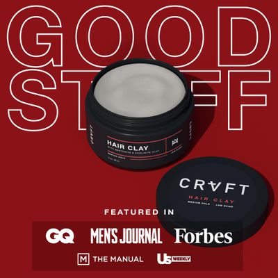 CRVFT Hair Clay 2oz | Medium Hold/Zero Shine Matte Finish | Add Volume &amp; Texture | Ideal for Textured, Short &amp; Medium Styles | Reworkable | [High Density] Clay Base, Stylist Approved [Unscented]