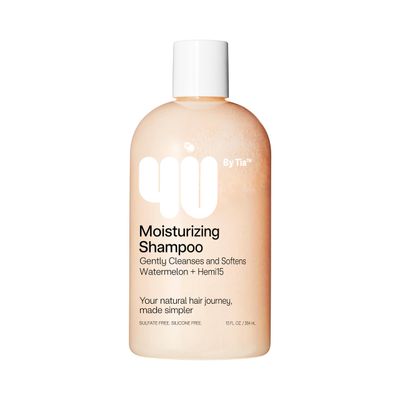 4U by Tia Moisturizing Shampoo - Nourish &amp; Define Curly, Kinky, Coily Hair - Sulfate-Free &amp; Paraben-Free with Watermelon Extract, 13 fl oz