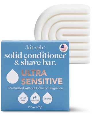 Kitsch 2-in-1 Conditioner &amp; Shave Bar for Sensitive Scalp &amp; Skin, Made in US, Ultra Sensitive Conditioner for Moisturizing &amp; Anti-Irritation of Scalp, 5 Ingredients Only, Scent Free, 2.7oz