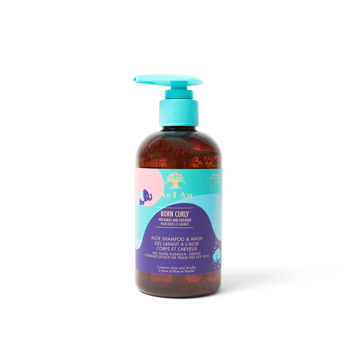 As I Am Born Curly Aloe Shampoo &amp; Wash - 8 ounce - Tear Free - Cruelty-Free &amp; Vegan
