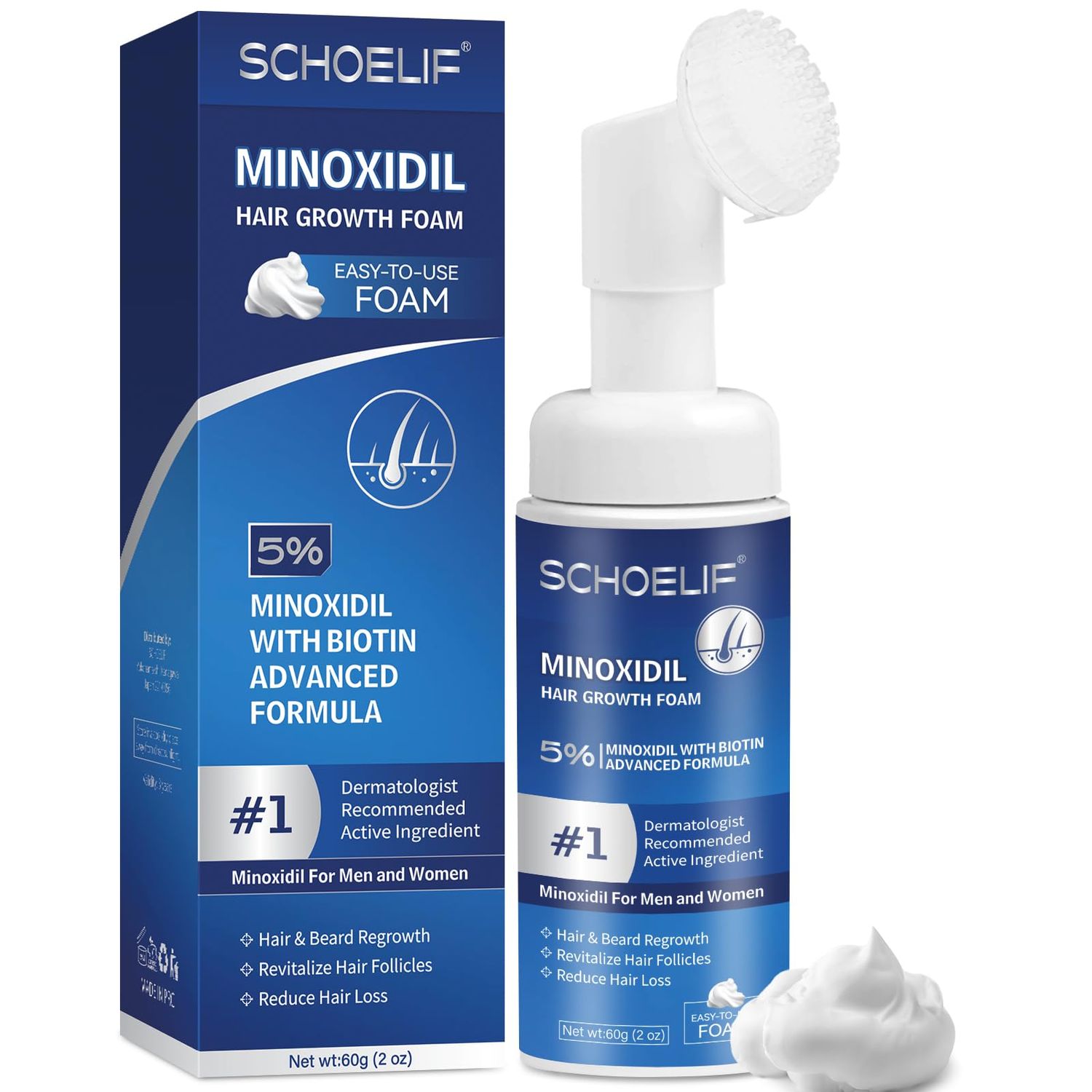 5% Minoxidil Foam 1PCS, Minoxidil for Men Foam, Minoxidil for Women Hair Growth, Minoxidil Foam for Men, Minoxidil Foam for Women.