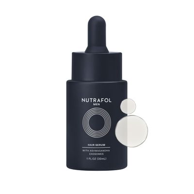 Nutrafol Men&#39;s Hair Serum, Clinically Tested to Support Visibly Thicker Hair and Scalp Coverage, Lightweight and Non-Greasy, for Daily Use - 30mL, 1 Bottle