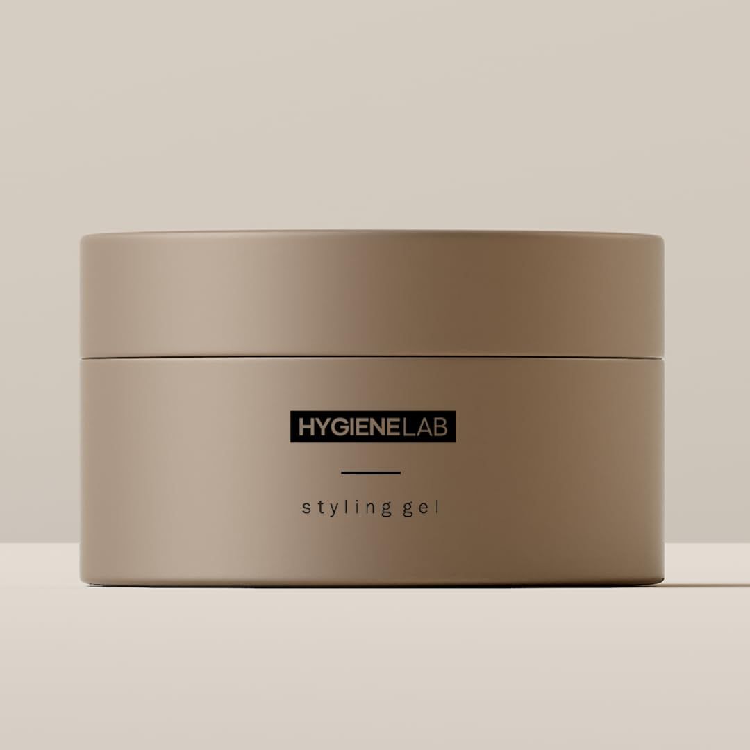 HygieneLab Men&#39;s Hair Gel - EWG Verified, Strong Hold, Matte Finish, Weightless Texture, Sandalwood Scent, Non-Toxic Clean Formula, Suitable for All Hair Types