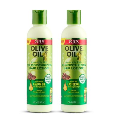ORS Olive Oil Incredibly Rich Moisturizing Hair Lotion with Castor Oil 8.5 Ounces (Pack of 2)