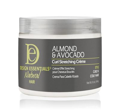 Design Essentials Natural Almond &amp; Avocado Curl Stretching Cream For All Curl Types, Stretching Crme, 16 Fl Oz