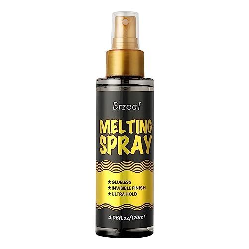 Brzeaf Lace Melting Spray and Holding Spray(120ml), Extreme Hold &amp; Glueless, Melting Spray for Lace Wigs, Strong Natural Finishing Hold, Dries Quickly, Wig Melting Spray &amp; Hair Adhesive for Wigs