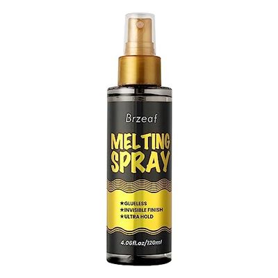 Brzeaf Lace Melting Spray and Holding Spray(120ml), Extreme Hold &amp; Glueless, Melting Spray for Lace Wigs, Strong Natural Finishing Hold, Dries Quickly, Wig Melting Spray &amp; Hair Adhesive for Wigs