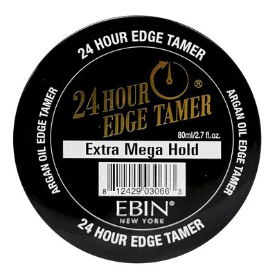 EBIN NEW YORK 24 Hour Edge Tamer Extra Mega Hold 2.7oz - No Flaking, No White Residue, Shine, Moisture and Prevent Breakage with Castor Oil