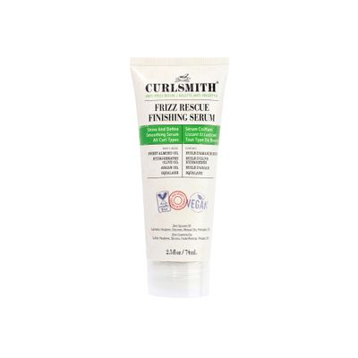 CURLSMITH - Frizz Rescue Finishing Serum, Oil-to-Gel Hair Serum, Tame Frizz, Add Shine, Humidity Protection, For All Curl Types, Vegan, 74ml/2.5 fl oz