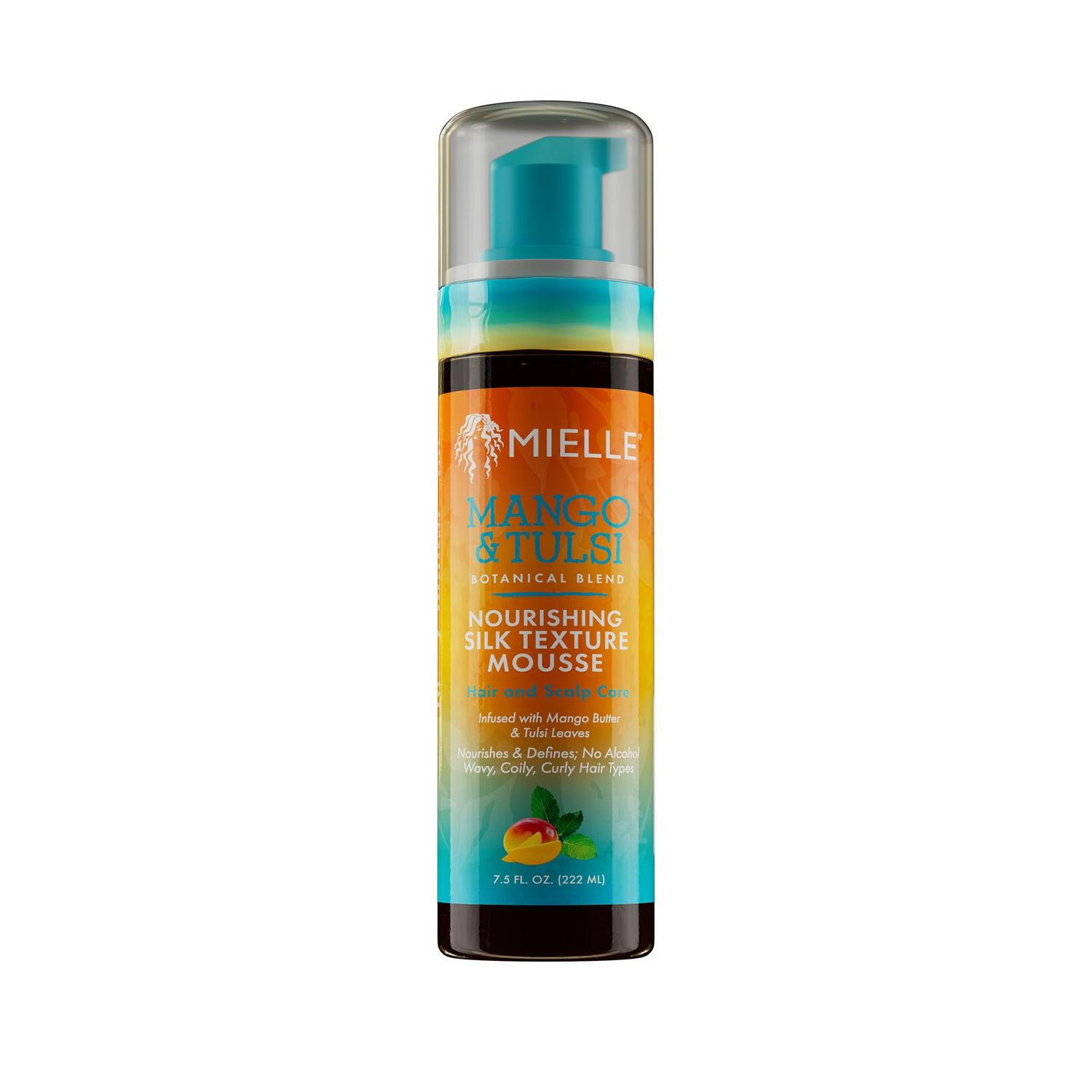 Mielle Organics Mango &amp; Tulsi Hair Nourishing Silk Texture Mousse, 7.5 Ounce