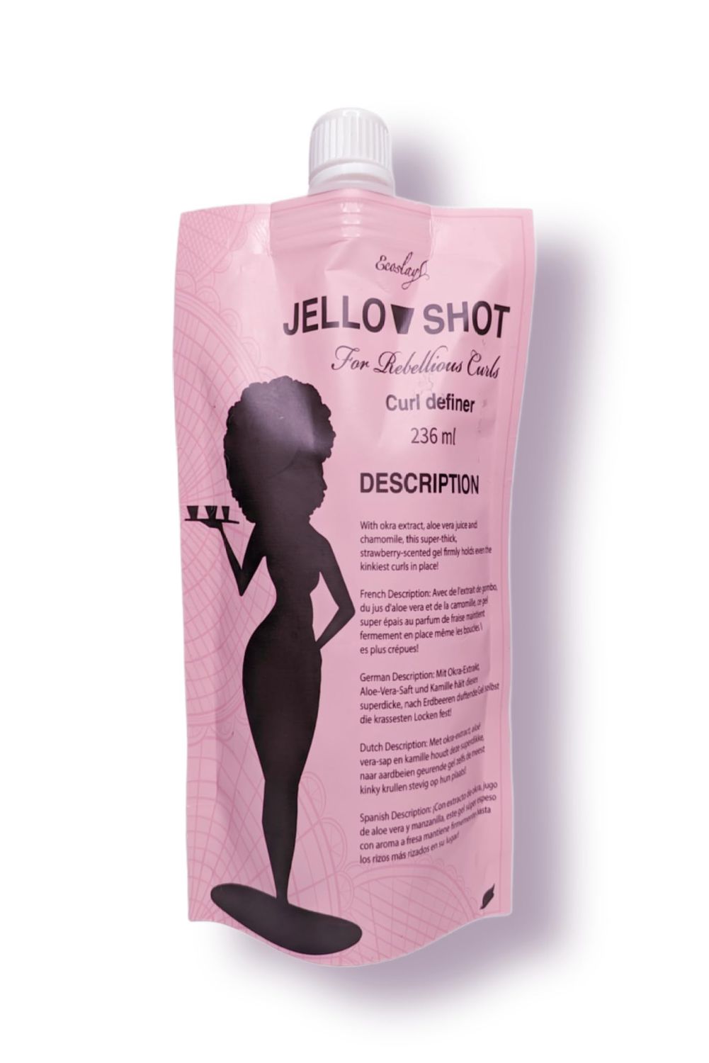 Ecoslay Jello Shot, Extra Firm Hold Gel, Super Thick, Aloe and Okra formula, 8oz
