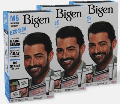 M5 Bigen EZ Color for Men Medium Brown - 3 Pack