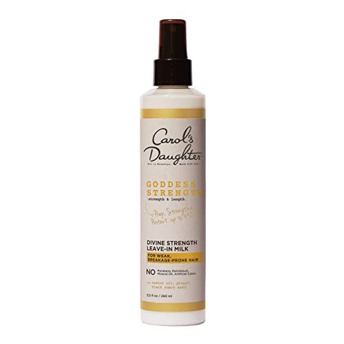 Carol&#39;s Daughter Leave In Conditioner, 8.5 Fluid Ounces, Goddess Strength Divine Strength Hair Milk with Castor Oil for Weak, Wavy, Coily and Curly Hair