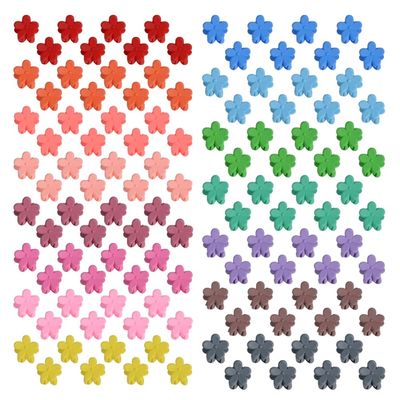 Mini Flower Hair Clip Flower Clips,Colorful Mini Hair Claw Small Hair Clips,Baby Hair Clips Toddler Hair Clips for Women Girls Bangs Strong Grip Tiny Flower Hair Clips (50, Matte Colors)
