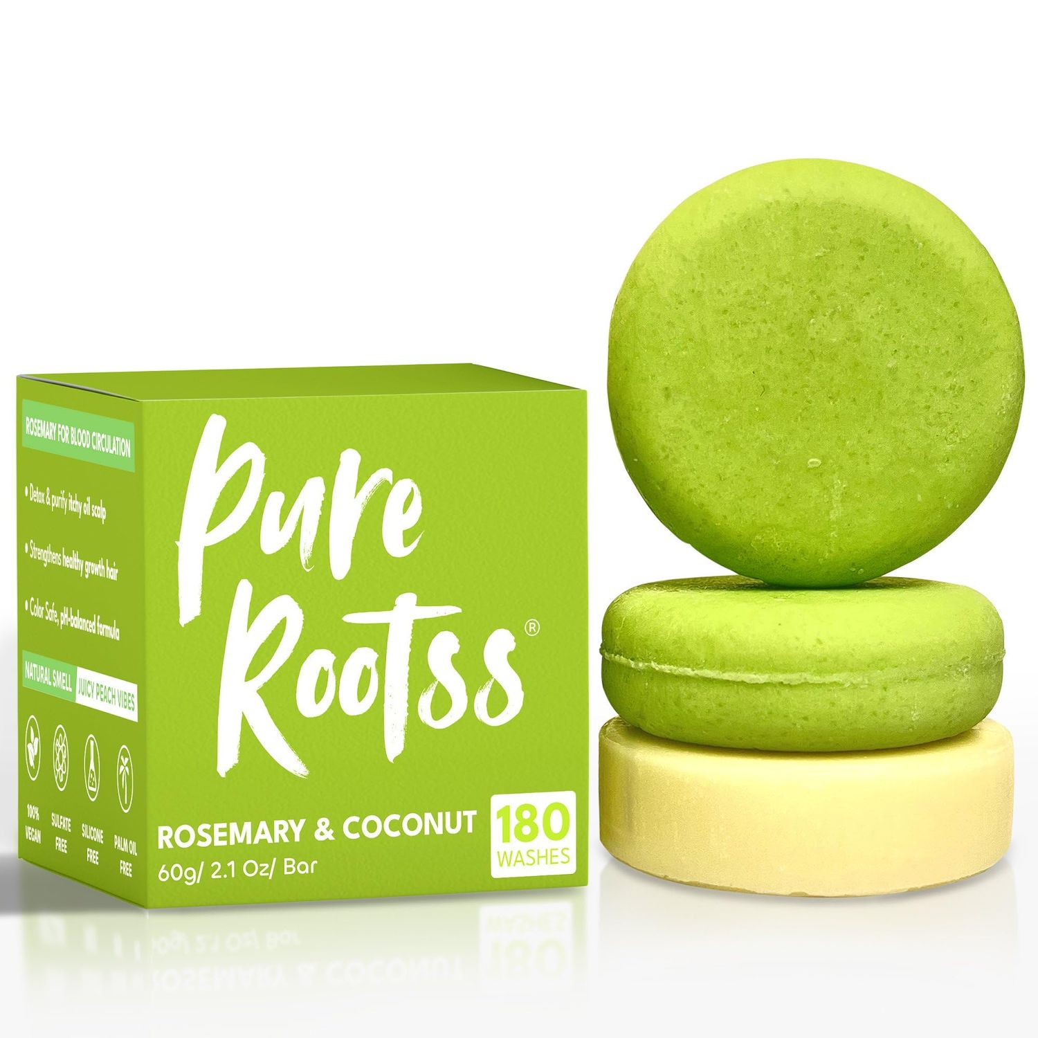 Rosemary Shampoo and Conditioner Bar Set 3 - Hair Growth, Regrowth, and Anti Hair Loss - Natural Solid Shampoo Bars for Women with Straight, Curly Hair for Thinning, Thickening Sulfate &amp; Silicone free