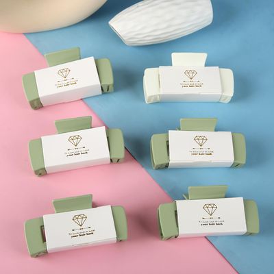 Loanzeg Bridesmaid Hair Claws Bachelorette 4.1 Inch Square Hair Clips Set of 8 Bridal Shower Rectangular Hair Claw Clip ideas Gift for Wedding Party Favors Bridesmaid Proposal Gifts(White&amp;Sage Green)