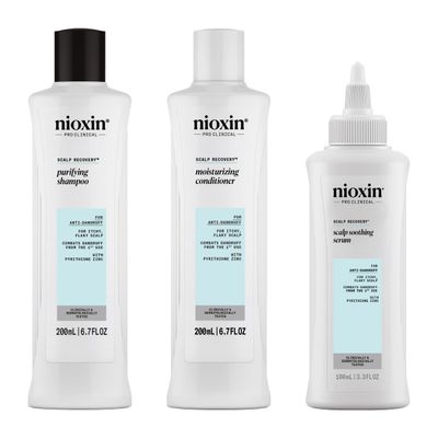 Nioxin Scalp Recovery Anti-Dandruff System Kit for Itchy &amp; Flaky Scalp, Pyrithione Zinc, 6.8 fluid ounce (Packaging May Vary)