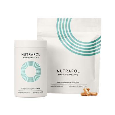 Nutrafol Women&#39;s Balance Hair Growth Supplements, Dermatologist Recommended, Ages 45 and Up, Clinically Proven for Visibly Thicker Hair and Scalp Coverage - 2 Month Supply, Pack of 2