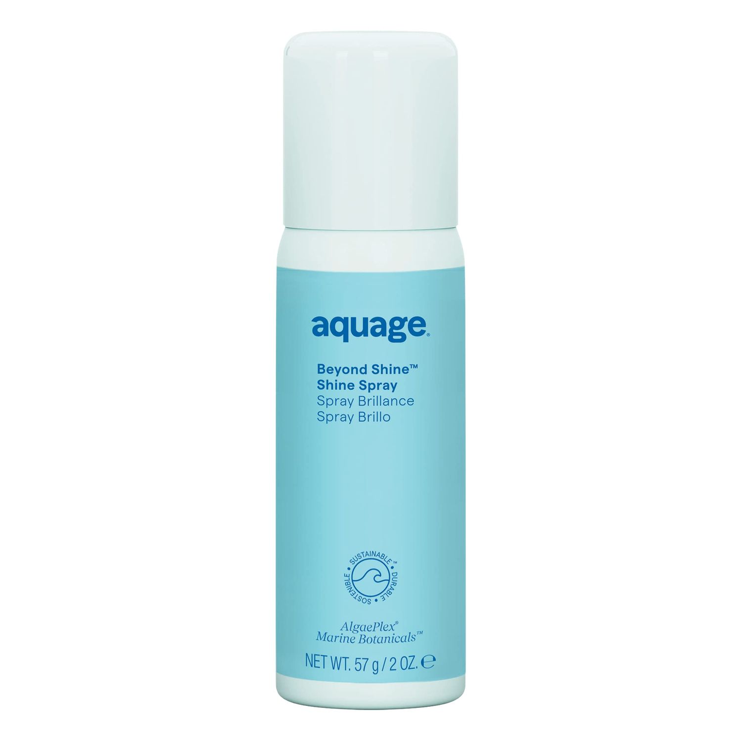 Aquage Beyond Shine Fine-Mist Silkening and Glossing Spray, Travel Size, Creates Shine, Thermal-Pressing Product that Polishes, Silkens, and Smooths Curly Texture, 2 fl. oz.
