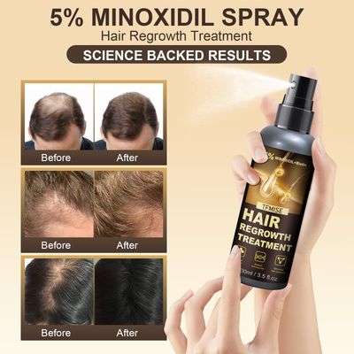 Minoxidil Spray - 5% Minoxidil for Men, Minoxidil for Women Hair Growth Products, Extra Strength Hair Regrowth Treatments with Biotin, Help to Stop Loss Hair Unscented Light and non Greasy 3.38 Fl.OZ