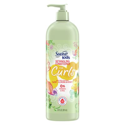 Suave Kids Naturals Curls Detangling Conditioner, Dermatologist Tested and Tear-free, 20 oz