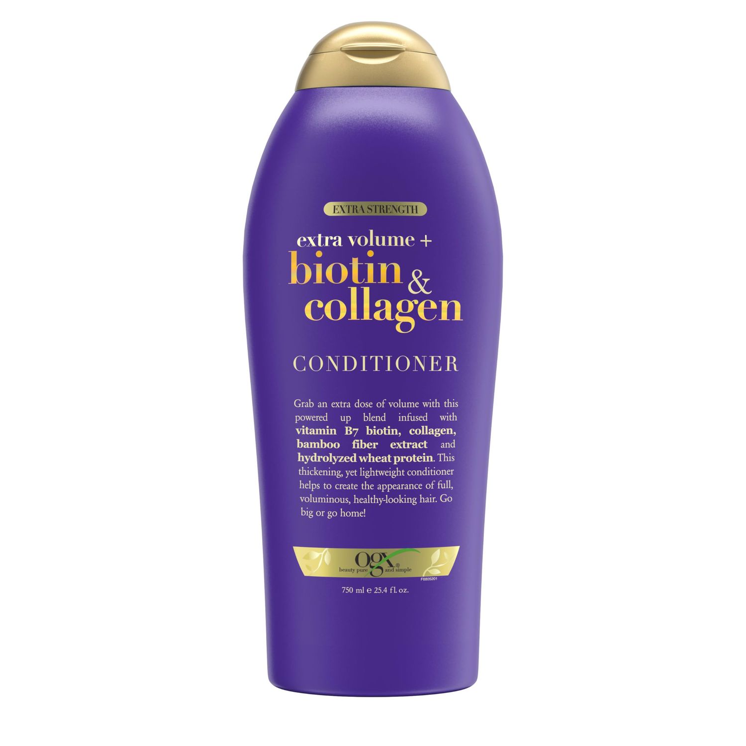 OGX Biotin &amp; Collagen Extra Strength Volumizing Conditioner for Thicker, Fuller Hair, 25.4 fl oz