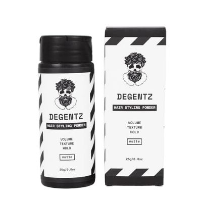 DEGENTZ King Sized Hair Styling Powder - Volumizing and Mattifying Hold (0.8oz / 25g) - Add Life and Texture without Grease - Non-Sticky, Natural Look