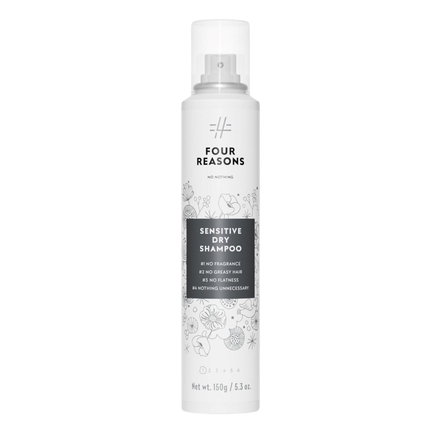 No nothing Dry Shampoo for Women - Waterless Unscented Dry Shampoo for Dark, Blonde, Oily Hair. Hypoallergenic, Fragrance free for Sensitive Scalps 5.3oz