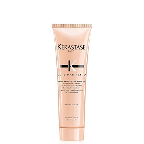 KRASTASE Curl Manifesto Hydratation Essentielle Conditioner, Lightweight Conditioner, Detangles, Smooths &amp; Prevents Frizz for All Wavy, Very Curly &amp; Coily Hair, 8.5 Fl Oz