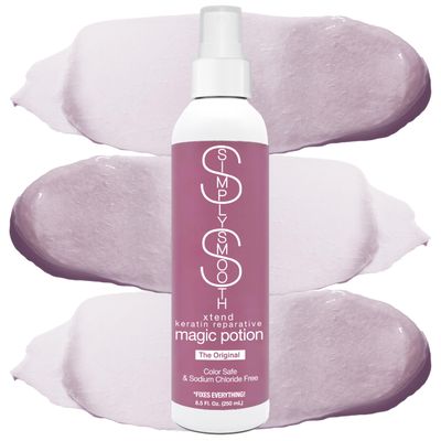 SIMPLY SMOOTH Magic Potion Original Leave In Conditioner Detangler &amp; Heat Protection Styling Spray Repair &amp; Reduce Breakage Color Safe &amp; Sodium Chloride Free 8.5oz