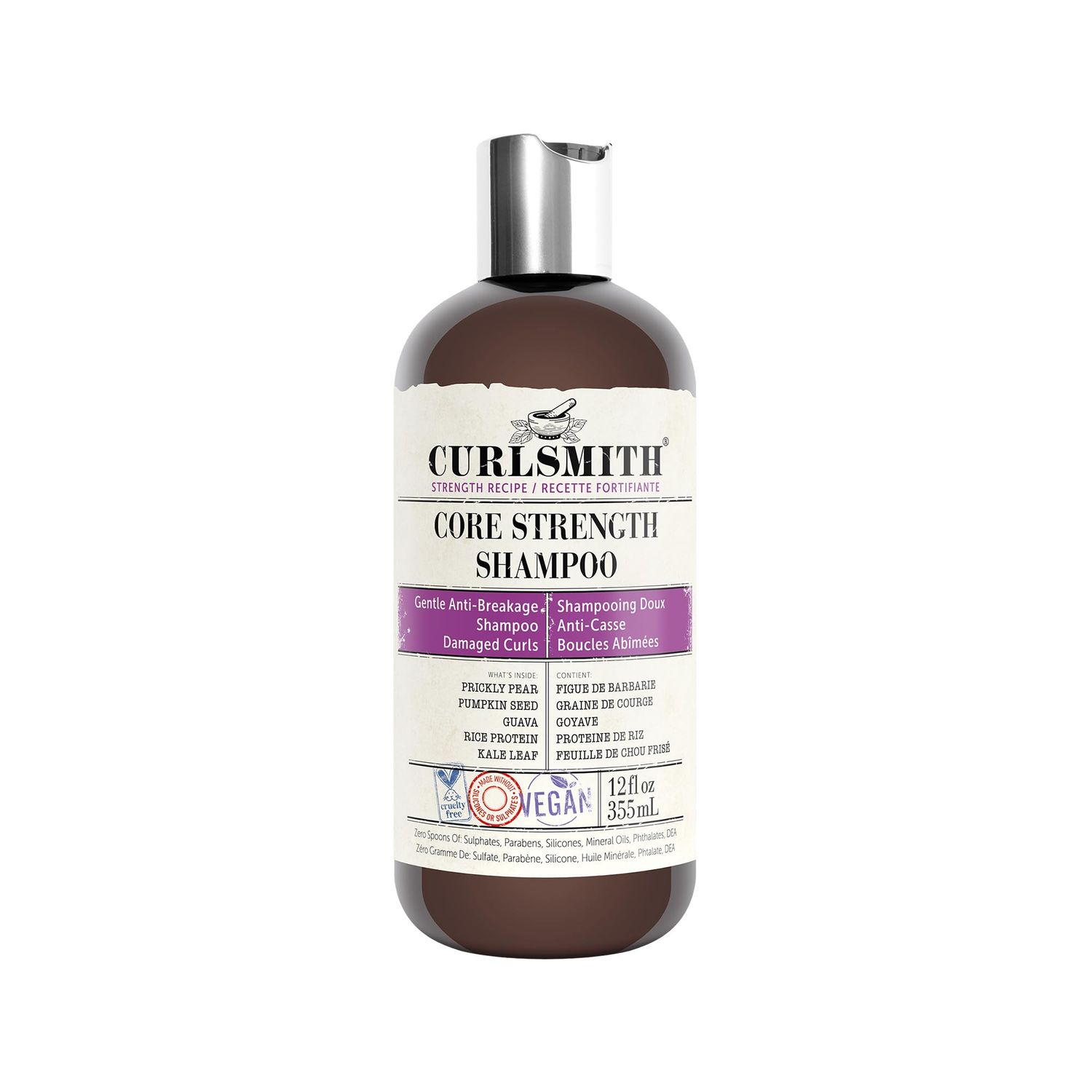 CURLSMITH - Core Strength Shampoo, Gentle Protein-Rich for Frequent Use (12fl oz)