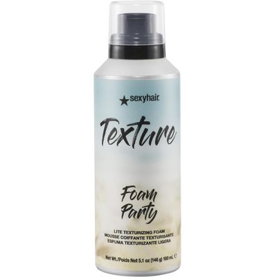 SexyHair Texture Foam Party Lite Texturizing Foam, 5.2 Oz - Packaging may vary