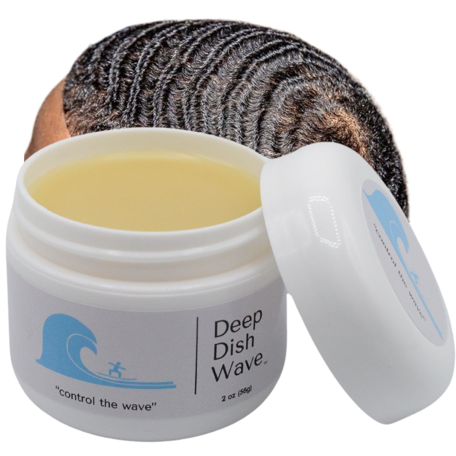 Deep Dish Wave Pomade 100% Pure All Natural 360 Waves Hair Cream - Superior Wave Grease for Men- Wave Butter for Perfect 360 Waves 2oz