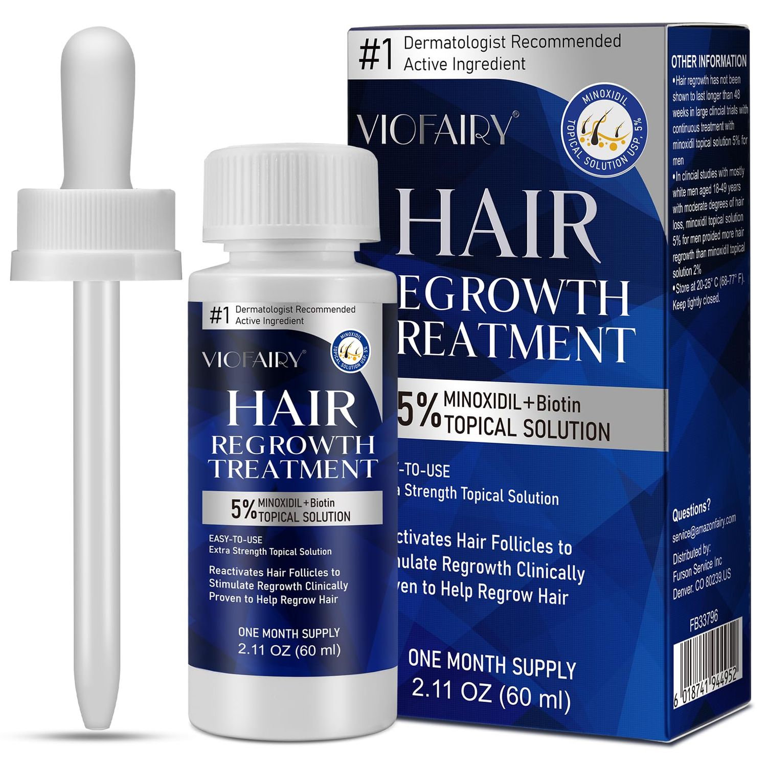 KZUO 5% Minoxidil for Men&#39;s &amp; Women&#39;s Hair Growth, Beard Growth, Regrowth Treatment, Combats Thinning Hair &amp; Hereditary Hair Loss