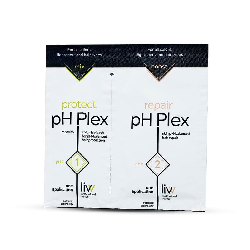 pH Plex Steps 1&amp;2 Protect &amp; Repair Hair Care Treatment - Use with Home Hair Color &amp; Bleach Products - Salon Quality Professional Results at Home - 1 Sachet of Steps 1 &amp; 2