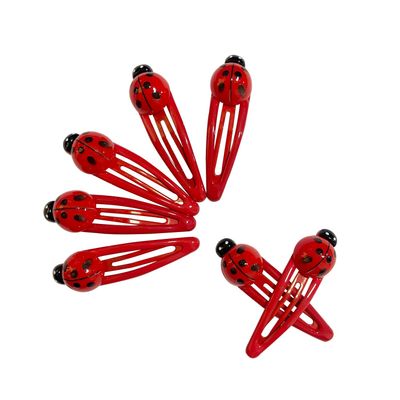 Kesvila 20 Pcs Ladybug Hair Clips, Animal Hair Clips for Girls and Women, Girl Hair Accessories, Snap Barrettes, 5cm/1.96inch, 20 Piece