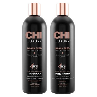 CHI Brand Luxury Black Seed Oil Blend Gentle Cleansing Shampoo &amp; Moisture Replenish Conditioner 12 Fl Oz Each (pack Of 2)