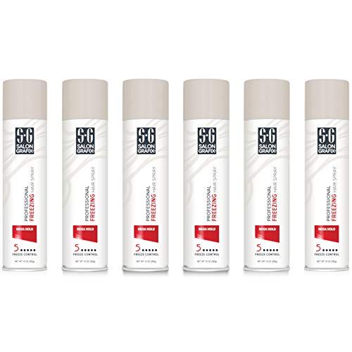 Salon Grafix Hairspray Freezing Mega Hold 10 Ounce (295ml) (6 Pack)