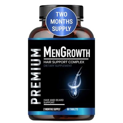 Mens Hair Growth-Hair Vitamins For Men. Anti Hair Loss Supplement, Regrow Hair &amp; Beard Growth Pills With DHT Blocker For Thinning Hair &amp; Hair Thickening With Biotin &amp; Saw Palmetto.Thicker Fuller Hair