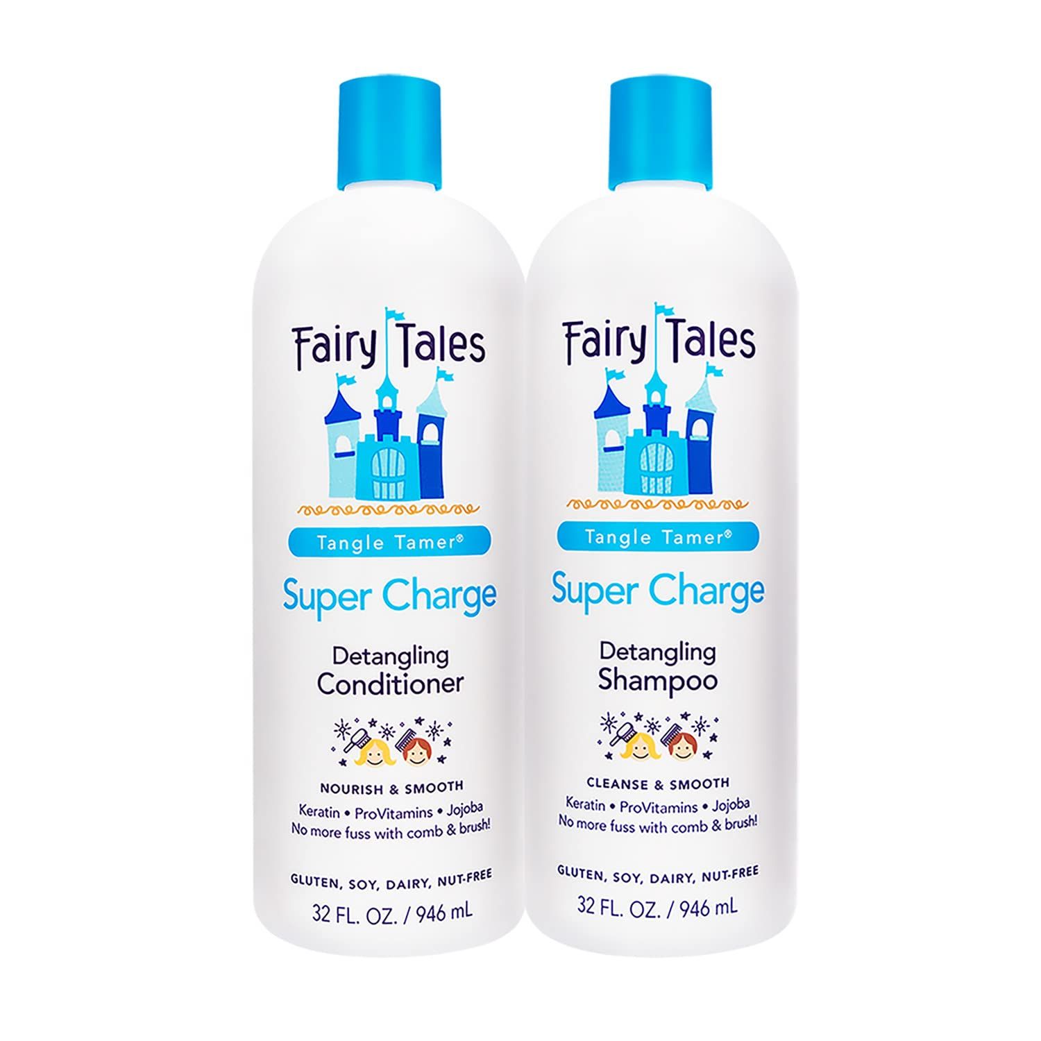 Fairy Tales Tangle Tamer Kids Shampoo &amp; Conditioner 32oz Kits