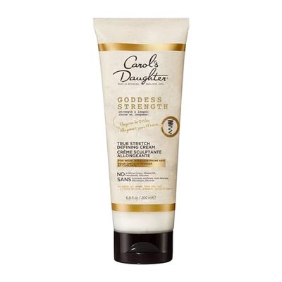 Carol&#39;s Daughter Goddess Strength True Stretch Defining Hair Cream For Waves, Coils and Curls, Curl Defining Cream with Castor Oil, 6.8 Fl Oz