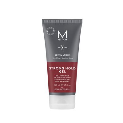 MITCH by Paul Mitchell Iron Grip Strong Hold Gel, High Hold, Medium Shine, For All Hair Types + Textures, 5.1 fl oz