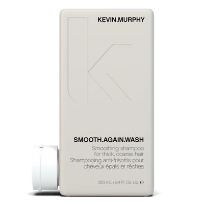 KEVIN.MURPHY SMOOTH.AGAIN WASH - Frizz Control Shampoo - For Thick, Coarse &amp; Unruly Hair - Moisturising Shampoo for Hair Hydration - Sulphate &amp; Paraben Free - 250 mL / 8.4 fl oz