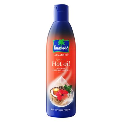 Parachute Advansed Ayurvedic Hot Oil| Warming Coconut Hair Oil with 5 Ayurvedic Ingredients| Fights Frizzy &amp; Dry Hair | Nourishes &amp; Promotes Hair Growth | Anti-Dandruff|10.1 fl.oz.