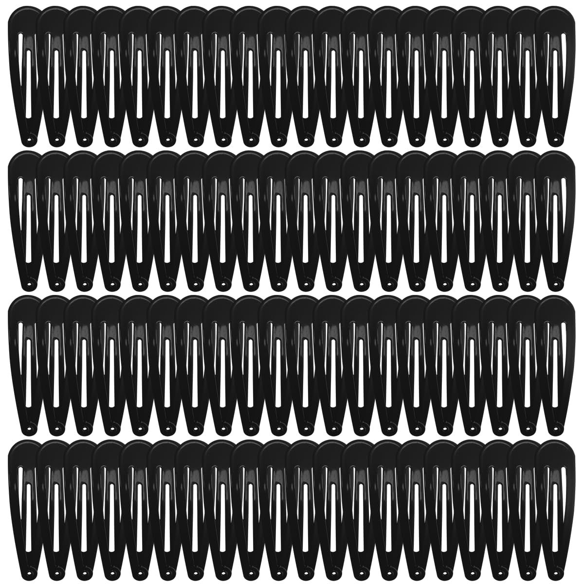 COCPLOK 80 Pcs Hair Clips, Black Hair Accessories for Daily Hair Styling, Anti Slip Hair Clips, Universal for All Age Groups