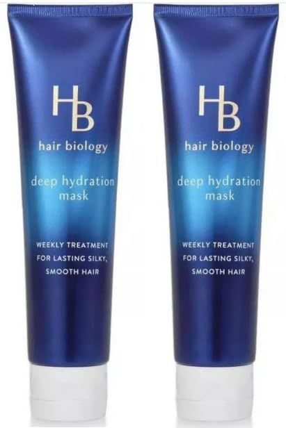 Hair Biology Deep Hydration Mask with Biotin, Paraben and Dye Free, 5.0 FL Oz - Pack of 2