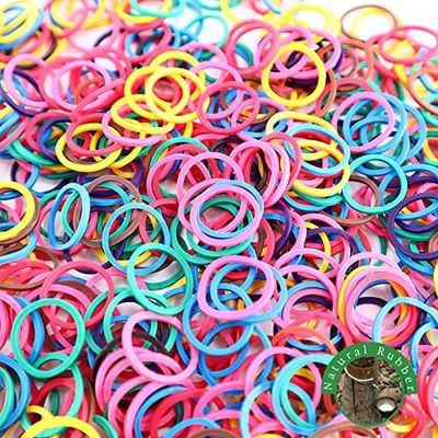 Beauty Town 1000 Pcs Rubber Bands Hair Band Soft Elastic Hair Accessories Braids Mini Hair Ties Stretchy Hair Ties No Damage Rubber Bands for Hair (4-Packs) (Assorted)